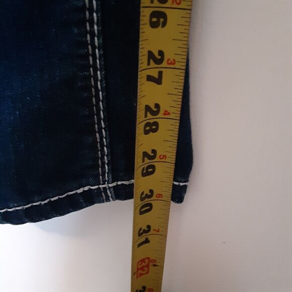 Ariya Jeans Womens 7/8 Distressed Whiskered Rhinestone Pockets - Picture 10 of 10